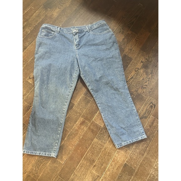 Lee Denim - Lee Jeans Women Plus Size 22W Petite Relaxed Fit Straight Leg Denim